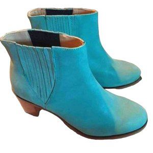 Wolverine 1000 Mile Hand Crafted Boots Booties 6.5 Robins Egg Blue Leather Sf Pf